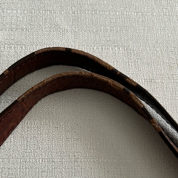 Vintage Fossil Mimi Shopper Crocodile Print Cowhide Leather Tote - Picture 5 of 11